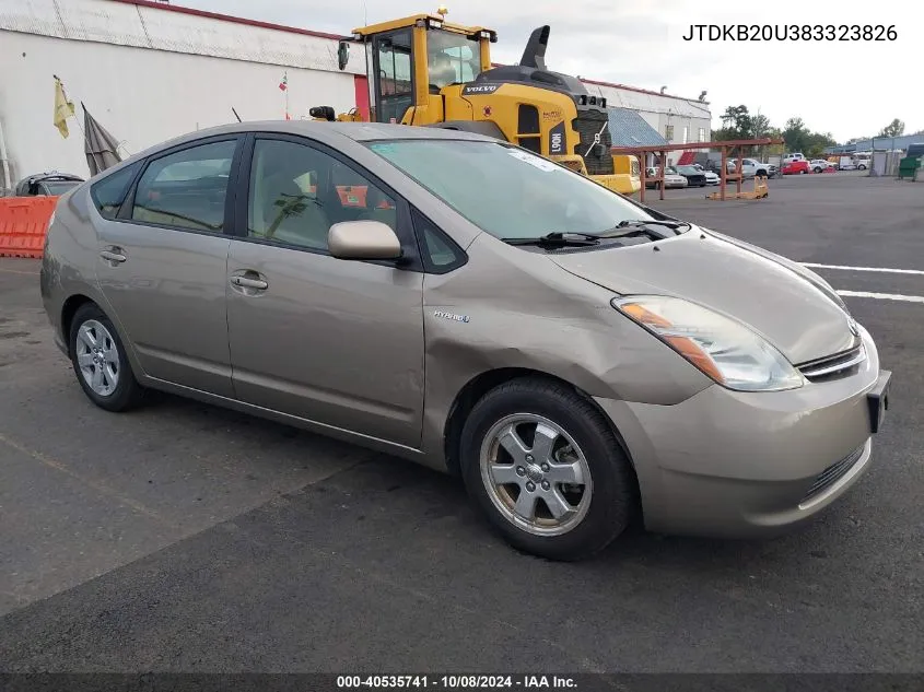 2008 Toyota Prius VIN: JTDKB20U383323826 Lot: 40535741