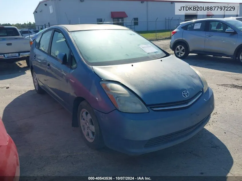 2008 Toyota Prius Standard VIN: JTDKB20U887797229 Lot: 40543536