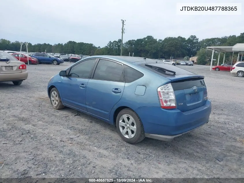 2008 Toyota Prius VIN: JTDKB20U487788365 Lot: 40557525