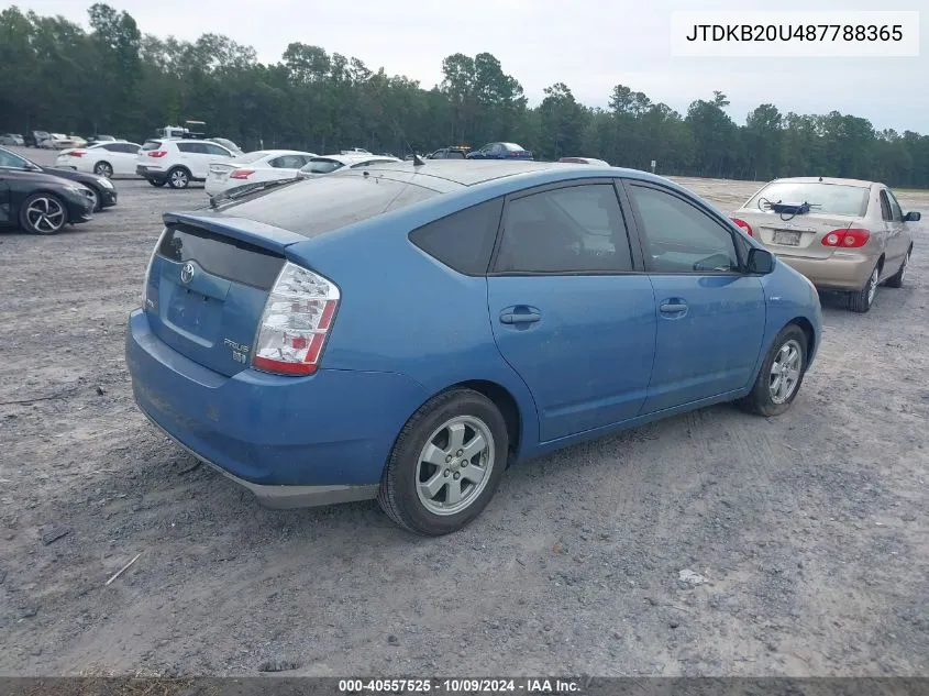 2008 Toyota Prius VIN: JTDKB20U487788365 Lot: 40557525