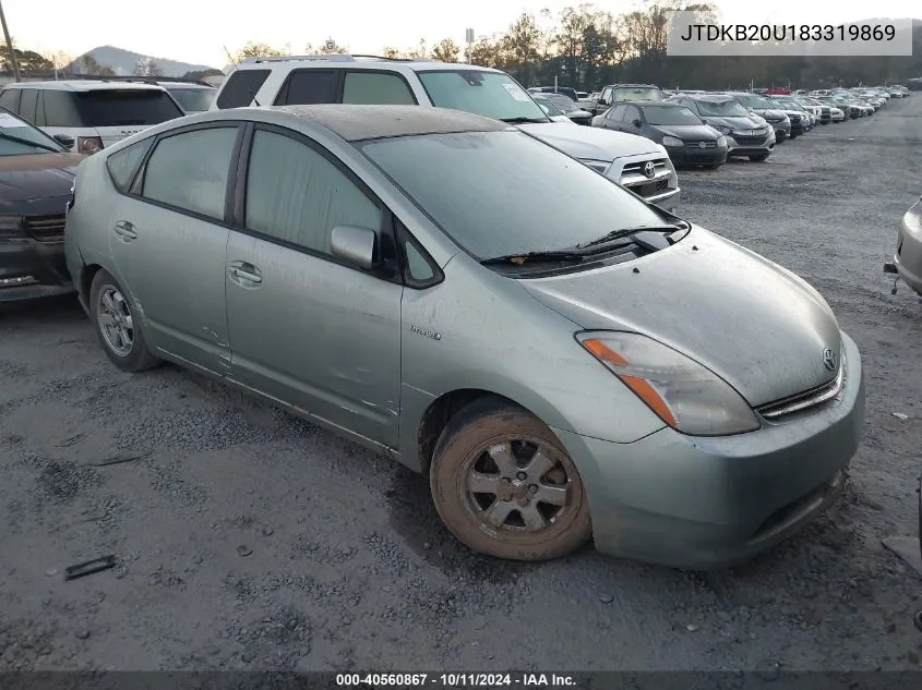 2008 Toyota Prius VIN: JTDKB20U183319869 Lot: 40560867