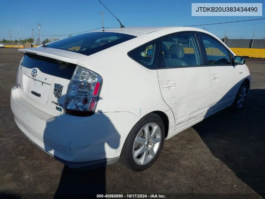 JTDKB20U383434490 2008 Toyota Prius