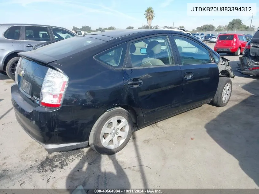 2008 Toyota Prius VIN: JTDKB20U883394312 Lot: 40564984