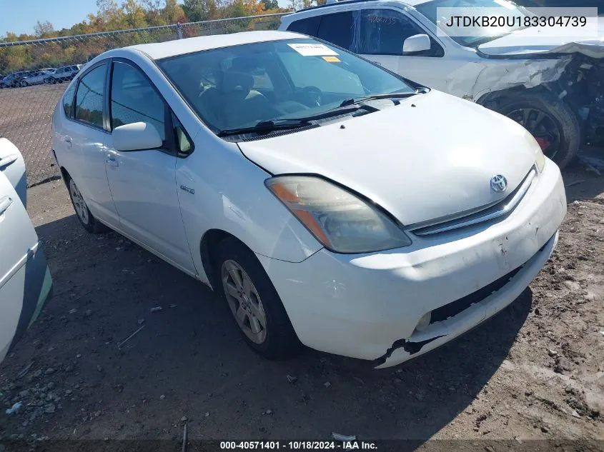 2008 Toyota Prius VIN: JTDKB20U183304739 Lot: 40571401