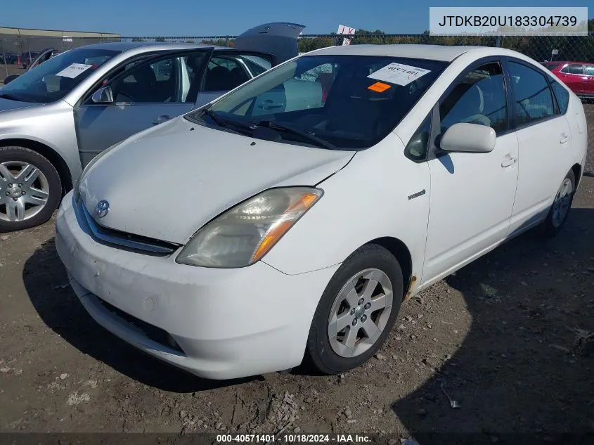 2008 Toyota Prius VIN: JTDKB20U183304739 Lot: 40571401