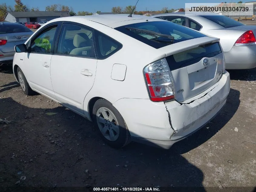 2008 Toyota Prius VIN: JTDKB20U183304739 Lot: 40571401