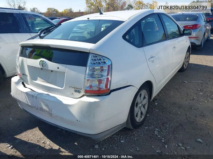 2008 Toyota Prius VIN: JTDKB20U183304739 Lot: 40571401