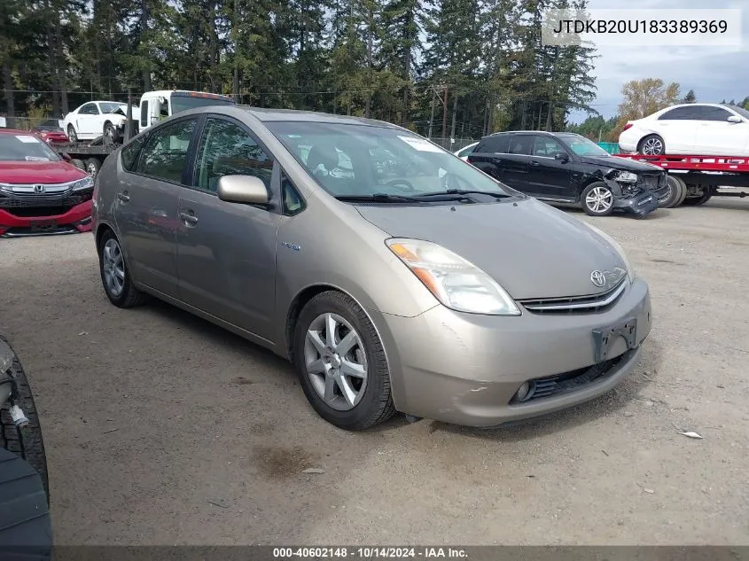 2008 Toyota Prius Touring VIN: JTDKB20U183389369 Lot: 40602148