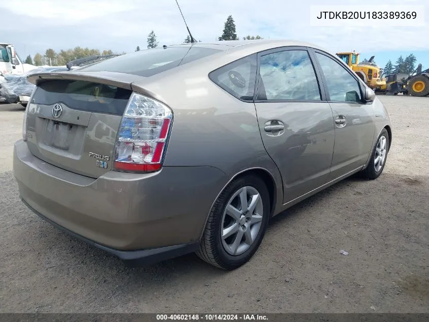 2008 Toyota Prius Touring VIN: JTDKB20U183389369 Lot: 40602148