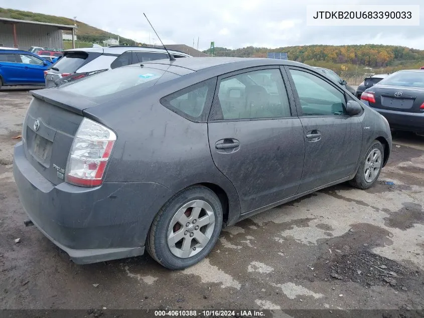 2008 Toyota Prius VIN: JTDKB20U683390033 Lot: 40610388