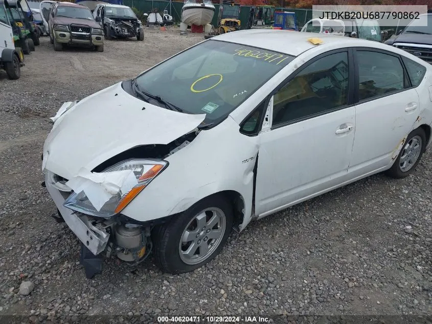 2008 Toyota Prius VIN: JTDKB20U687790862 Lot: 40620471