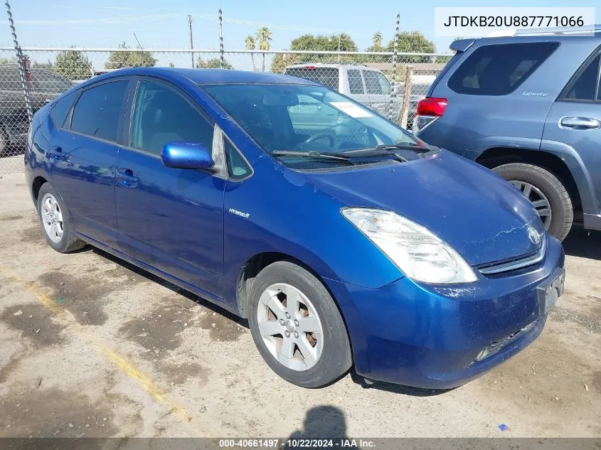 2008 Toyota Prius VIN: JTDKB20U887771066 Lot: 40661497