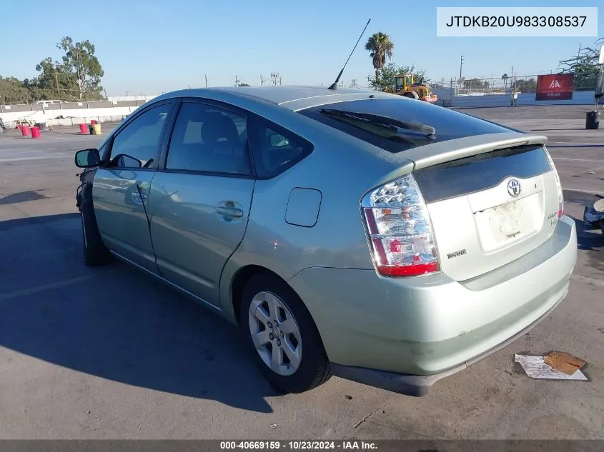 2008 Toyota Prius Standard/Touring VIN: JTDKB20U983308537 Lot: 40669159