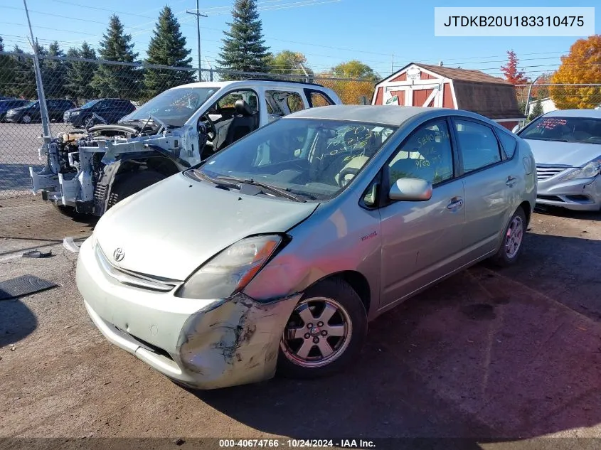 2008 Toyota Prius VIN: JTDKB20U183310475 Lot: 40674766