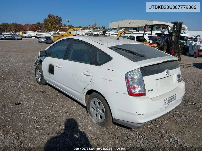 2008 Toyota Prius VIN: JTDKB20U387779866 Lot: 40677530