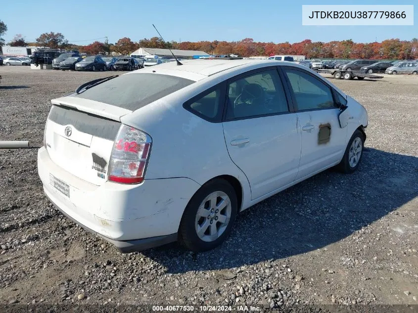 2008 Toyota Prius VIN: JTDKB20U387779866 Lot: 40677530