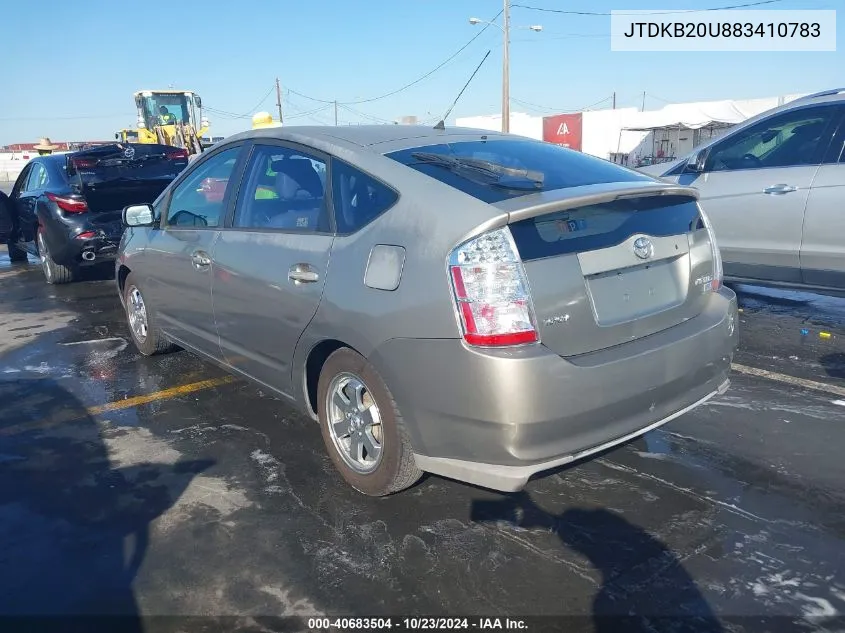 2008 Toyota Prius VIN: JTDKB20U883410783 Lot: 40683504