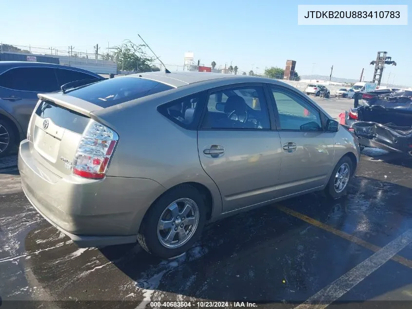 2008 Toyota Prius VIN: JTDKB20U883410783 Lot: 40683504