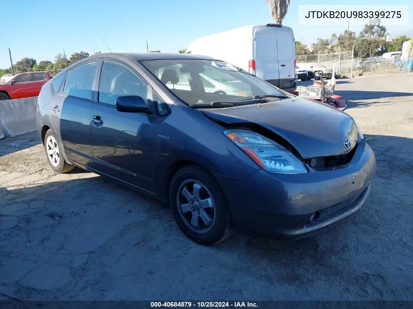 2008 Toyota Prius VIN: JTDKB20U983399275 Lot: 40684879