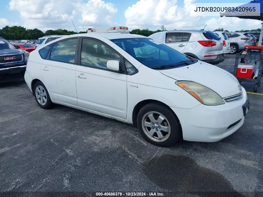 JTDKB20U983420965 2008 Toyota Prius