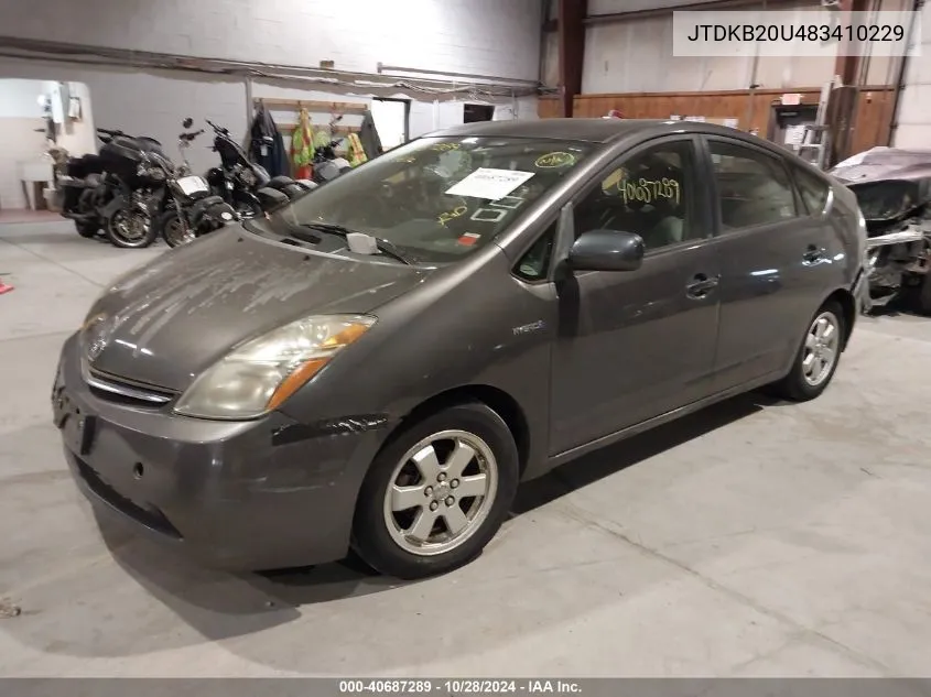 2008 Toyota Prius VIN: JTDKB20U483410229 Lot: 40687289