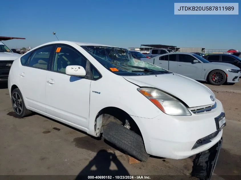 2008 Toyota Prius VIN: JTDKB20U587811989 Lot: 40690152