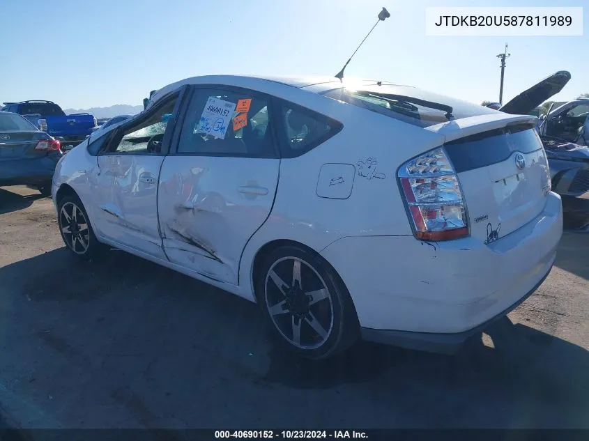 2008 Toyota Prius VIN: JTDKB20U587811989 Lot: 40690152