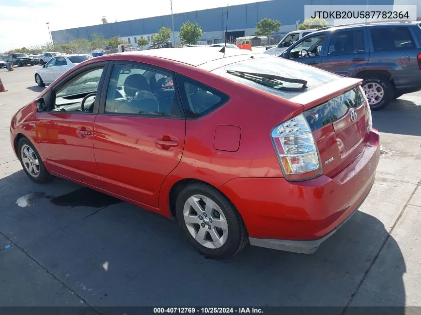 JTDKB20U587782364 2008 Toyota Prius