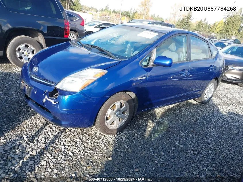 2008 Toyota Prius VIN: JTDKB20U887784268 Lot: 40712808