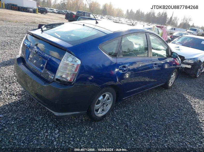 2008 Toyota Prius VIN: JTDKB20U887784268 Lot: 40712808