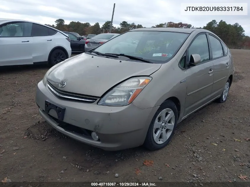 JTDKB20U983331784 2008 Toyota Prius