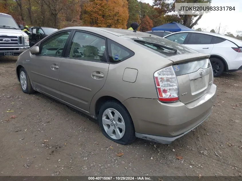 JTDKB20U983331784 2008 Toyota Prius