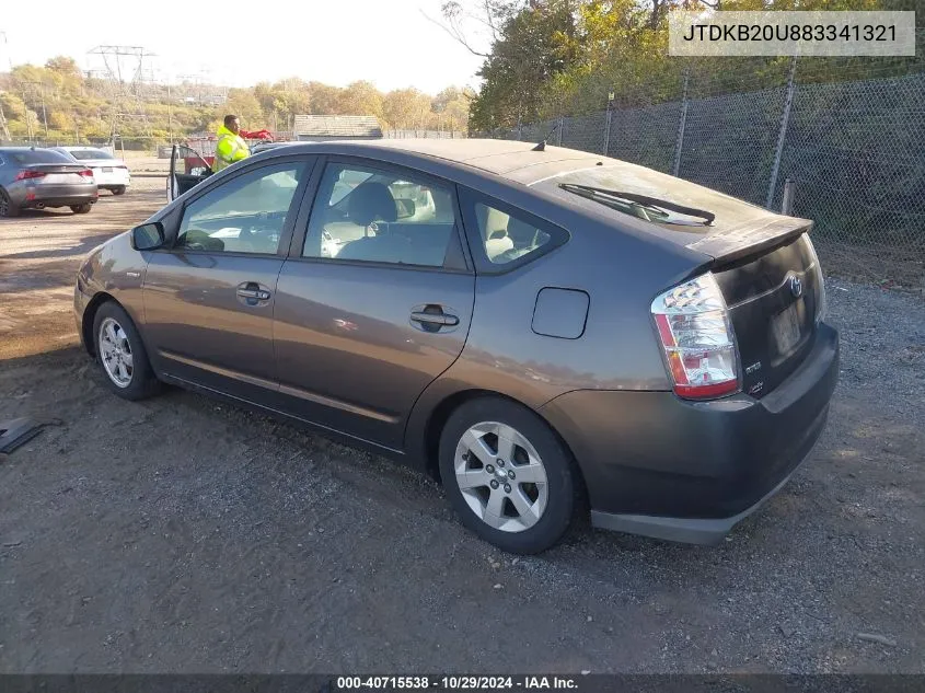 2008 Toyota Prius VIN: JTDKB20U883341321 Lot: 40715538