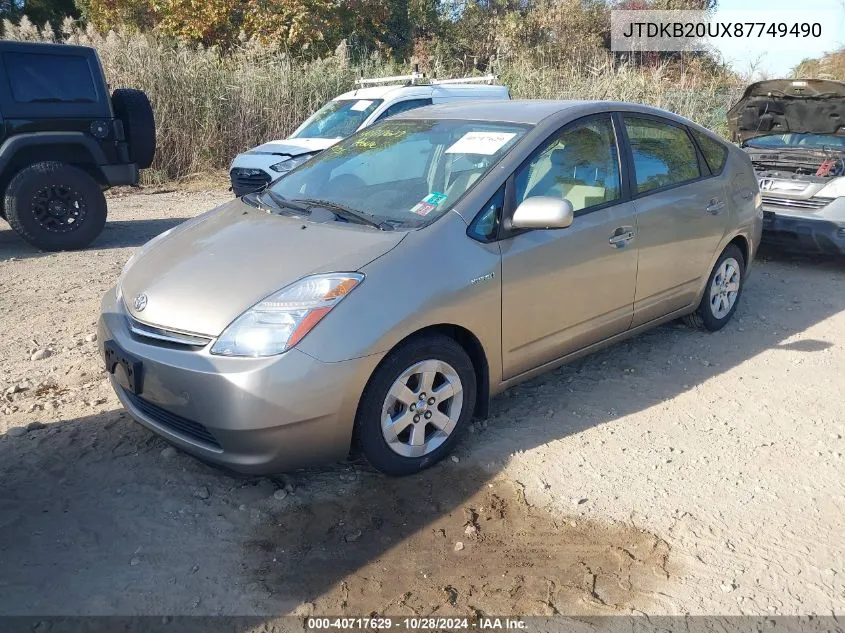 2008 Toyota Prius VIN: JTDKB20UX87749490 Lot: 40717629