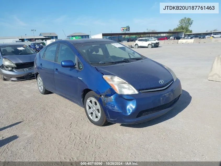 2008 Toyota Prius VIN: JTDKB20U187761463 Lot: 40718090