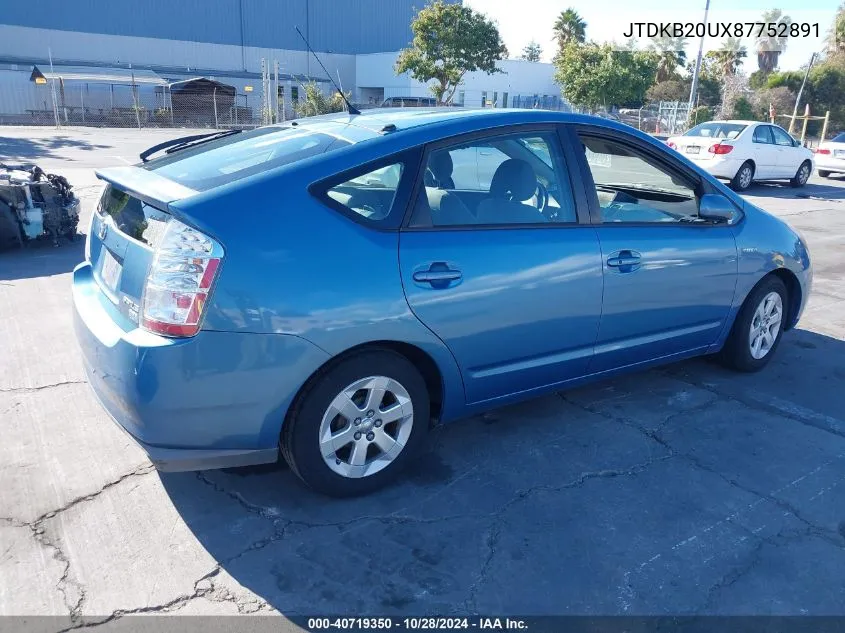 JTDKB20UX87752891 2008 Toyota Prius