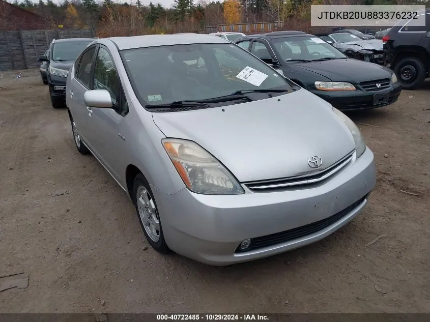 2008 Toyota Prius VIN: JTDKB20U883376232 Lot: 40722485