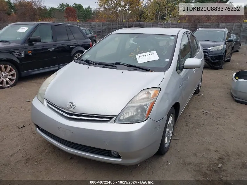 2008 Toyota Prius VIN: JTDKB20U883376232 Lot: 40722485