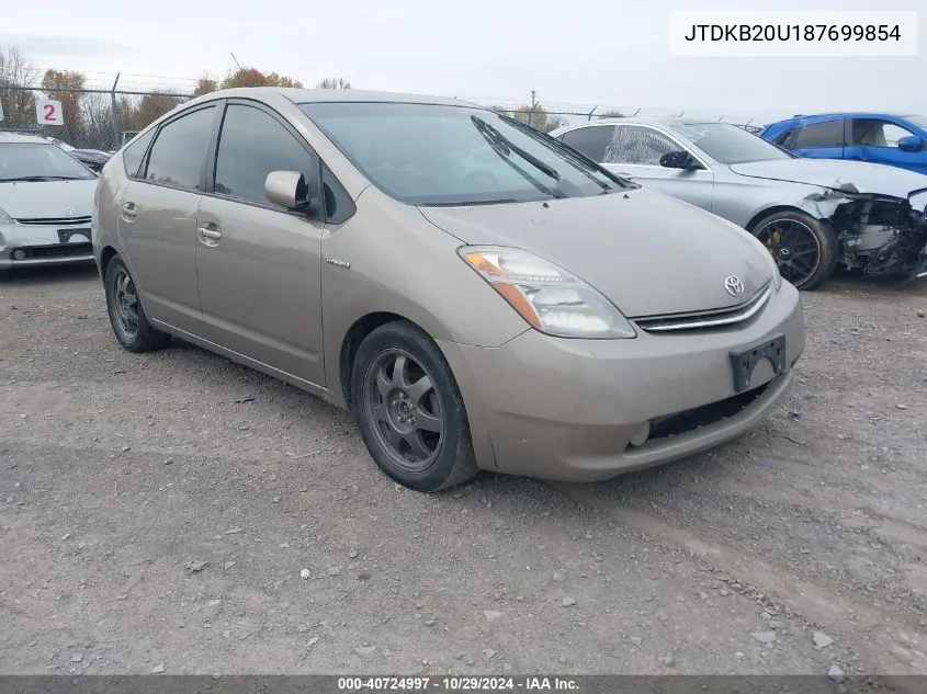 2008 Toyota Prius Touring VIN: JTDKB20U187699854 Lot: 40724997