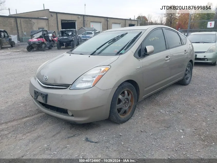 2008 Toyota Prius Touring VIN: JTDKB20U187699854 Lot: 40724997