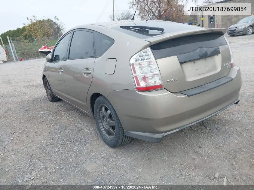 2008 Toyota Prius Touring VIN: JTDKB20U187699854 Lot: 40724997