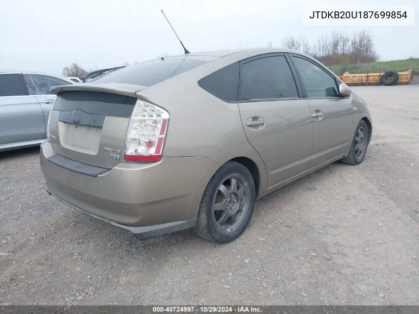 2008 Toyota Prius Touring VIN: JTDKB20U187699854 Lot: 40724997