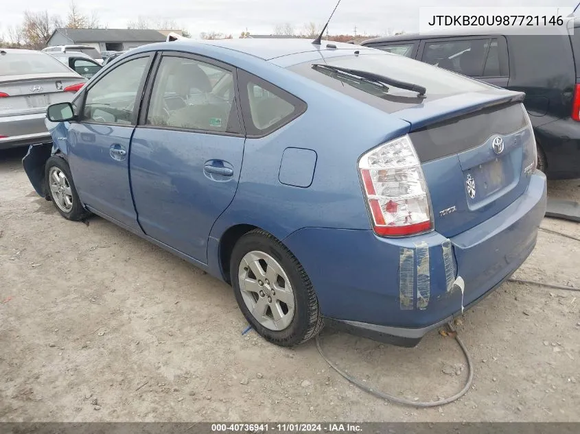 JTDKB20U987721146 2008 Toyota Prius