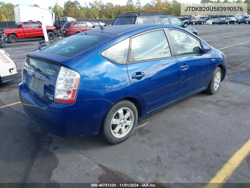 JTDKB20U583990576 2008 Toyota Prius