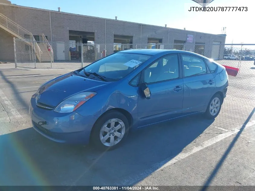 JTDKB20U787777473 2008 Toyota Prius