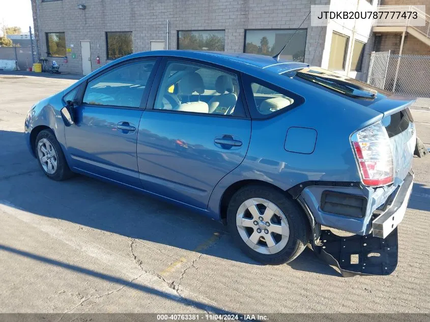 JTDKB20U787777473 2008 Toyota Prius