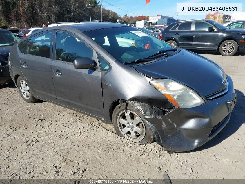 2008 Toyota Prius VIN: JTDKB20U483405631 Lot: 40776166