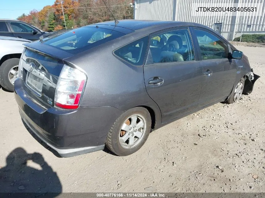 2008 Toyota Prius VIN: JTDKB20U483405631 Lot: 40776166