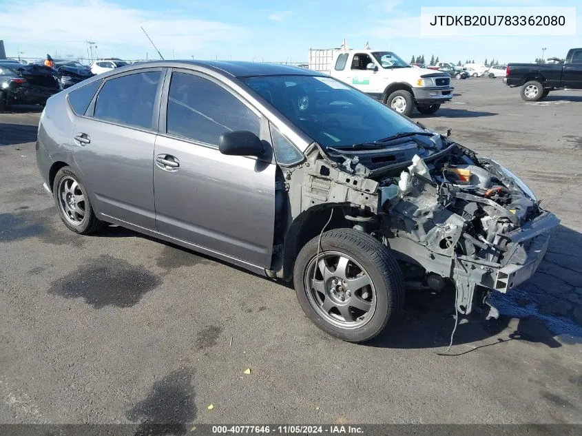 2008 Toyota Prius Touring VIN: JTDKB20U783362080 Lot: 40777646