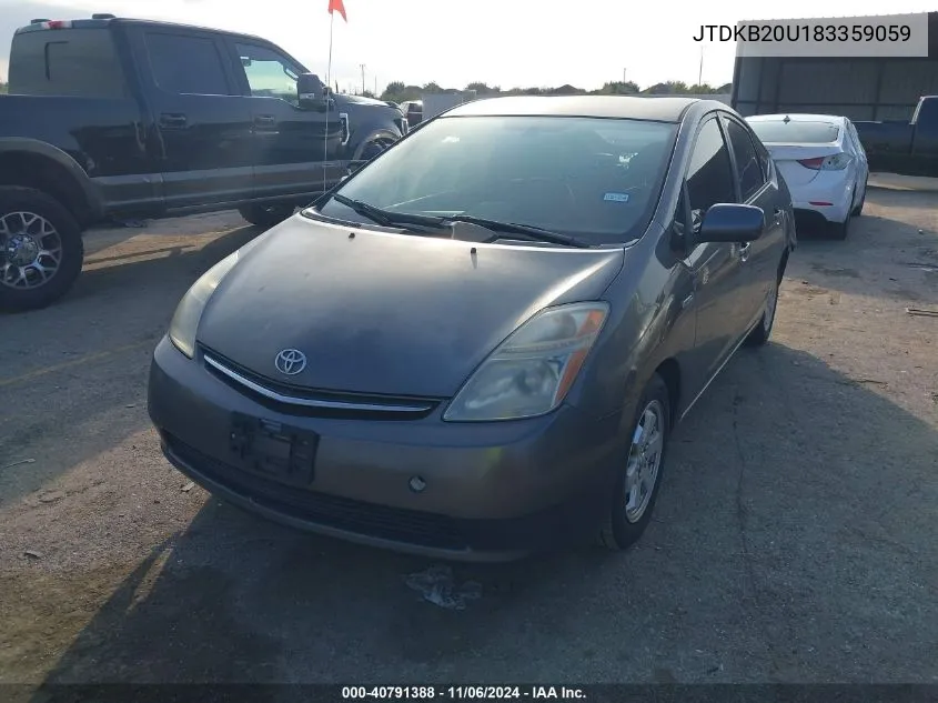 2008 Toyota Prius VIN: JTDKB20U183359059 Lot: 40791388